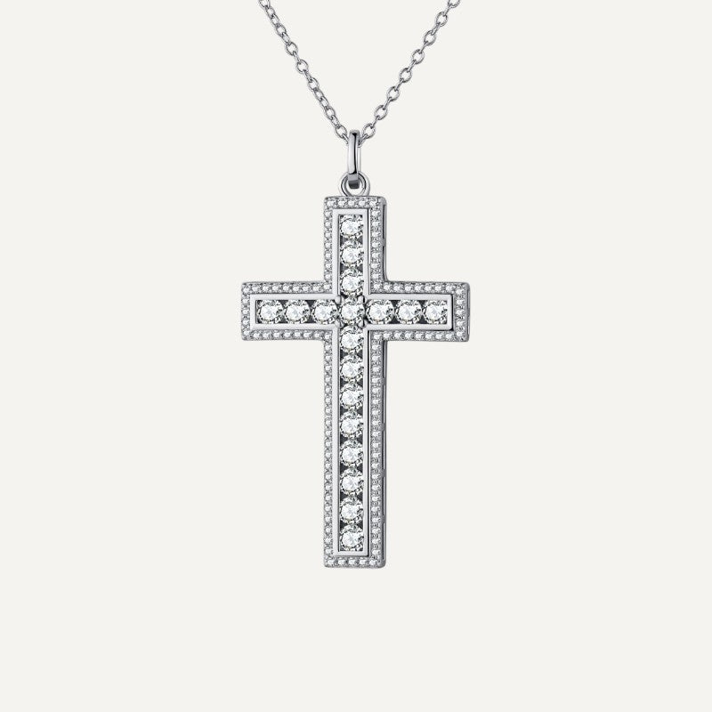 Silver Chain Cross Necklace