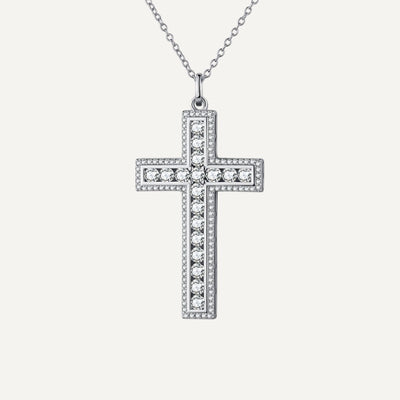 Silver chain cross necklace