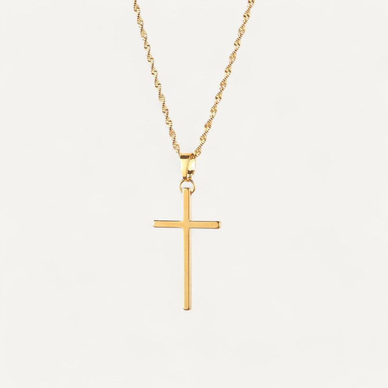 Collier Croix Acier Inoxydable