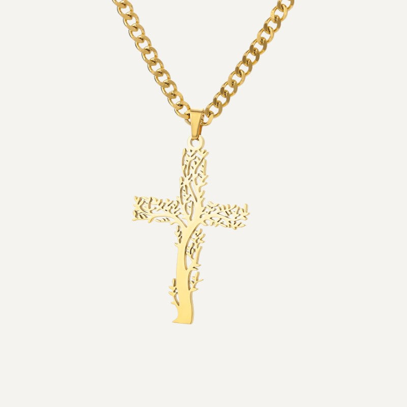 Collier Croix Arbre de Vie