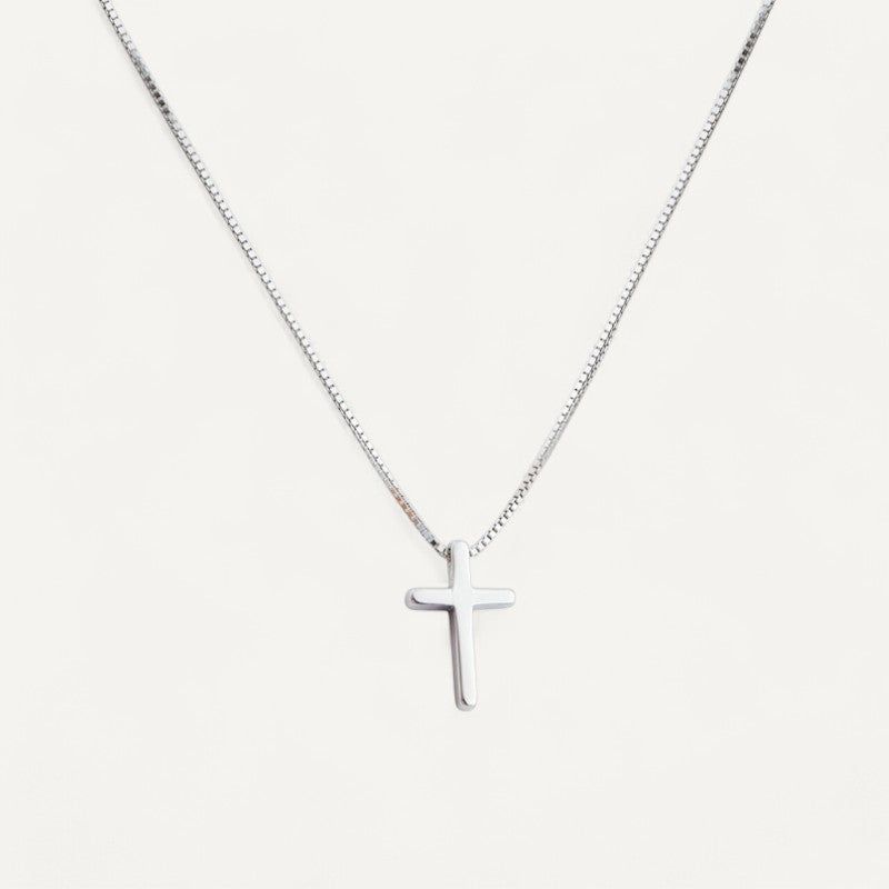 Collier Croix Argent Ras de Cou - Main Image