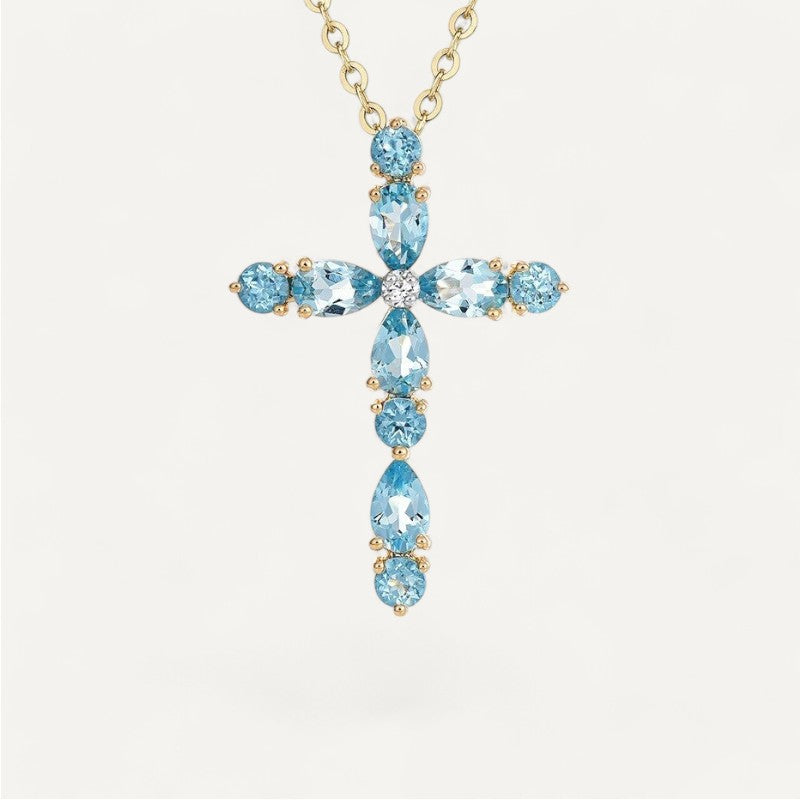 Celestial cross necklace