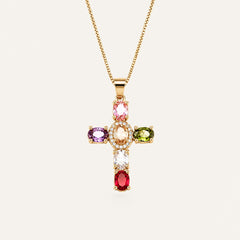 Collier Croix Couleurs