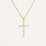 Kreuzanhänger Kristall Damen