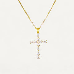 Collier Croix Cristal Femme
