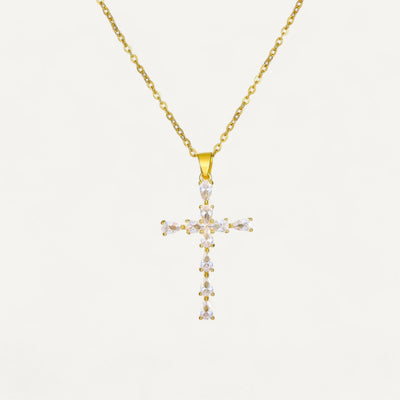 Collier Croix Cristal Femme