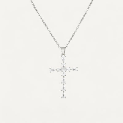 Women's crystal cross necklace