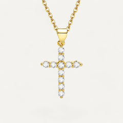 Collier Croix Cristal Simple