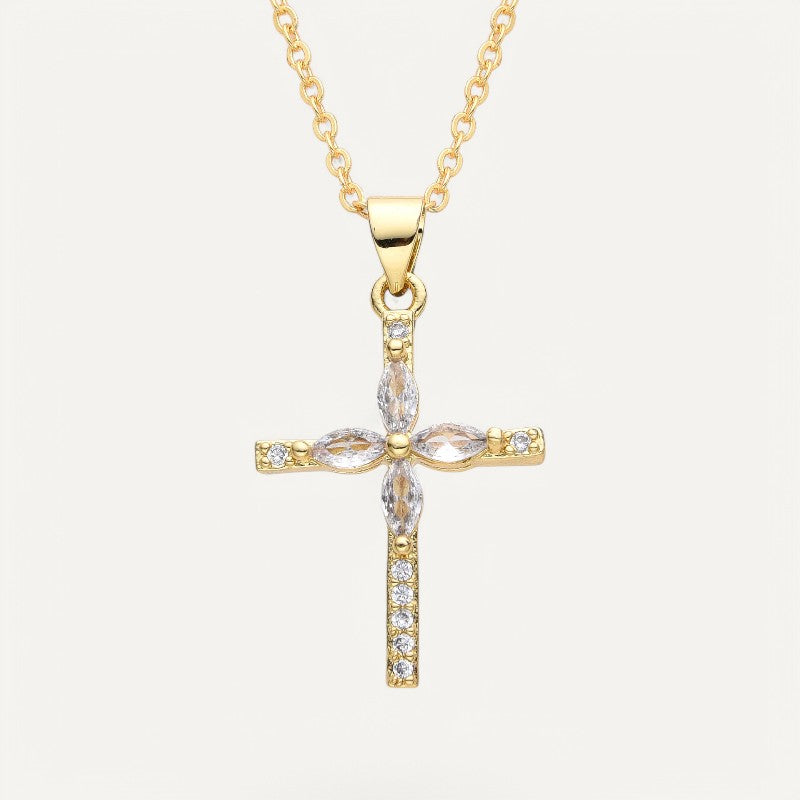 Collier Croix Cristalline