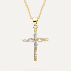 Collier Croix Cristalline