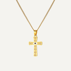 Collier Croix Dorée Brillante