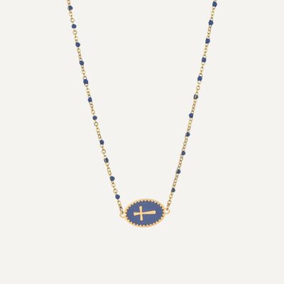 Celestial elegance cross necklace