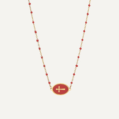 Celestial elegance cross necklace