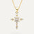 Golden elegance cross necklace