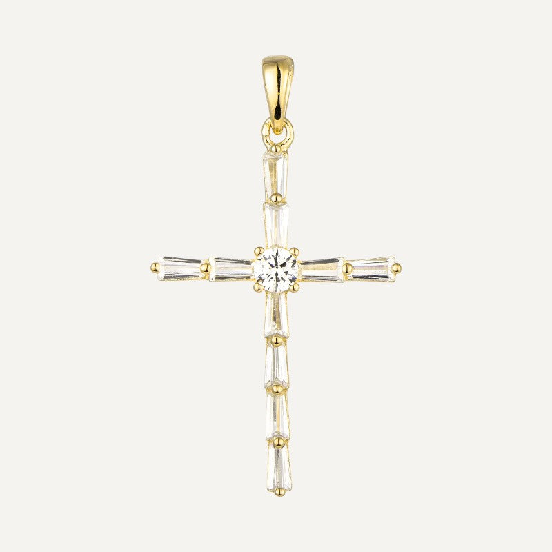 Collier Croix Femme Cristaux