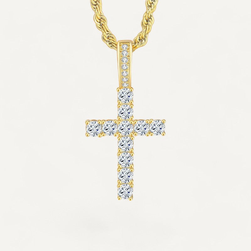 Cross necklace Men shine & elegance