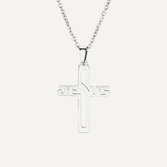 Kreuzanhänger mit der Inschrift Jesus