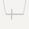 Side cross necklace