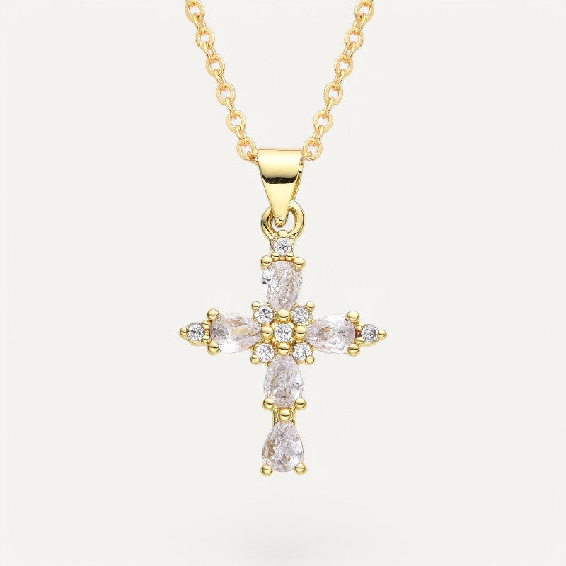 Pure light cross necklace