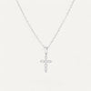 Collier Croix Marquise en Argent Sterling