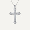 Modern silver cross necklace