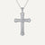 Modern Cross Necklace in Silver