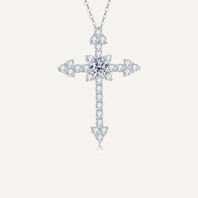 Collier Croix Moissanite