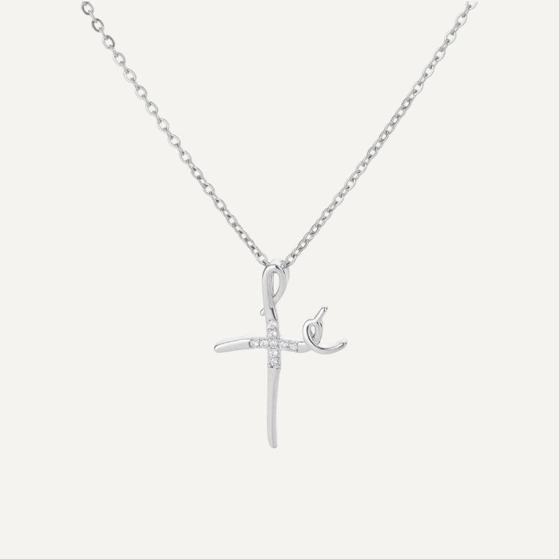 Wavy Cross Necklace