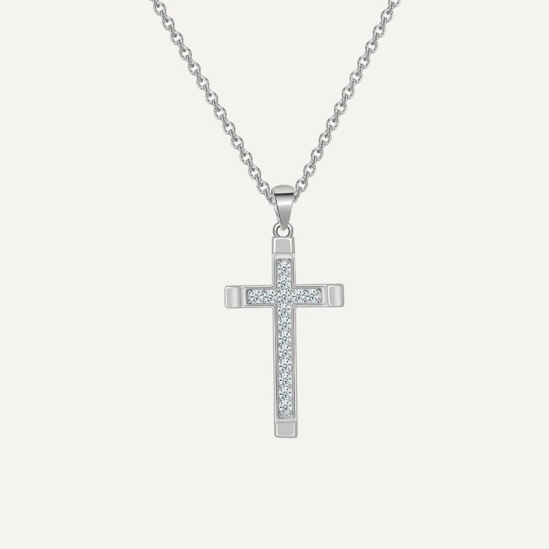 Collier Croix Pierre Précieuse