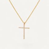 Collier Croix Pierre Zirconium