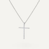 Collier Croix Pierre Zirconium