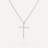 Zirconium stone cross necklace