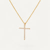 Zirconium stone cross necklace