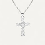 Collier Croix Religieuse avec Zirconiums