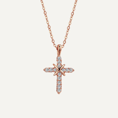 Collier Croix Rose Gold