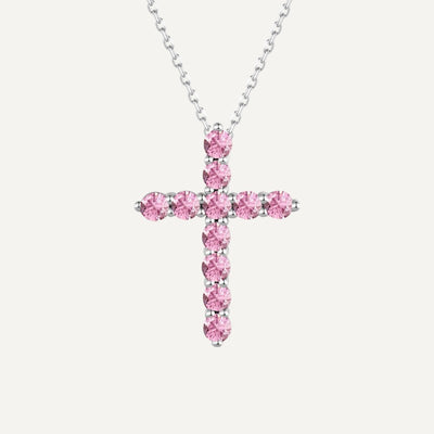 Collier Croix Rose