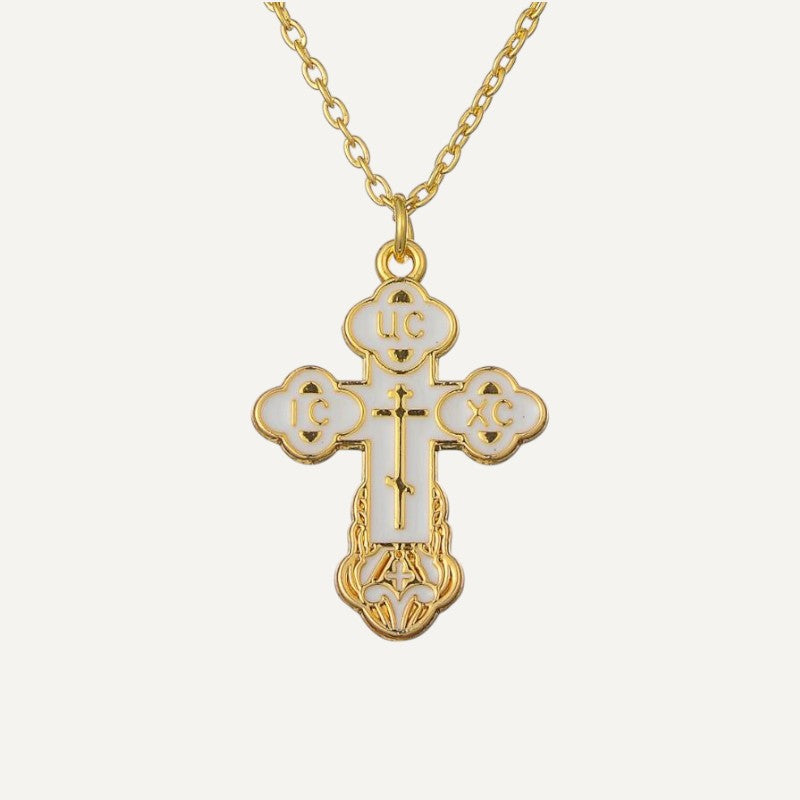 Collier Croix Style Orthodoxe