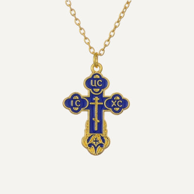 Collier Croix Style Orthodoxe