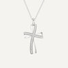 Twisted cross necklace