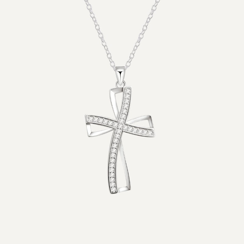 Collier Croix Torsadée