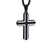 Cross Necklace for Men, Black Diamond