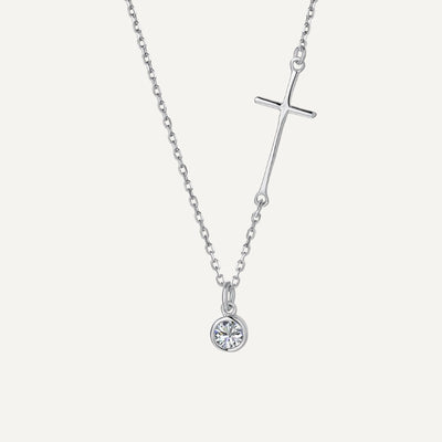 Collier Croix avec Pendentif Rond