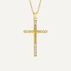 Gold Cubic Zirconia Cross Necklace