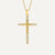 Gold Cubic Zirconia Cross Necklace