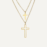 Doppeltes Kreuz-Halsband
