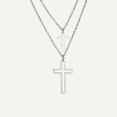 Double cross necklace