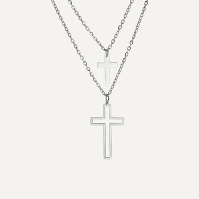 Collier Double Croix