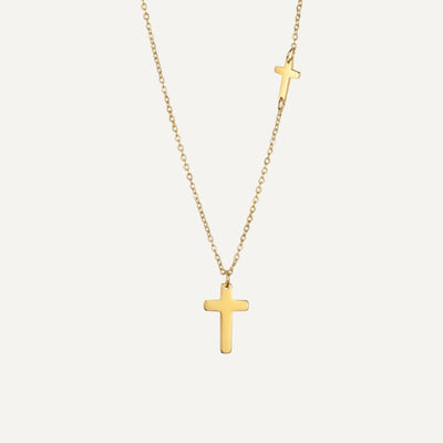 Double cross necklace design