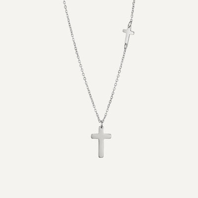 Collier Double Croix Design