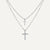 Collier Double Croix en Argent